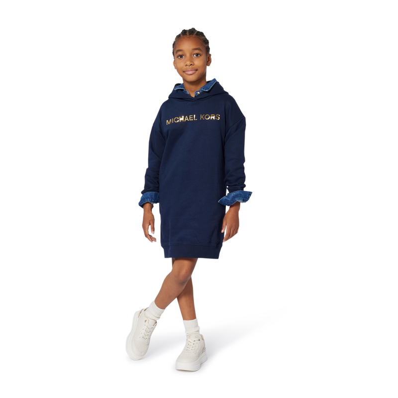 Kapuzenkleid aus Fleece MICHAEL KORS 
                        M&Auml;DCHEN