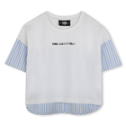 T-Shirt aus zwei Materialien KARL LAGERFELD KIDS 
                    M&Auml;DCHEN