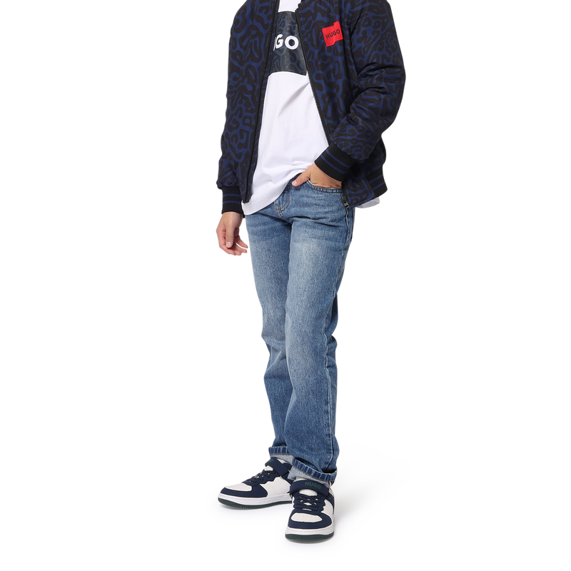 Gerade Jeans aus Baumwolle HUGO 
                        JUNGE