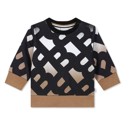 Dreifarbiger Sweater mit Print BOSS JUNGE