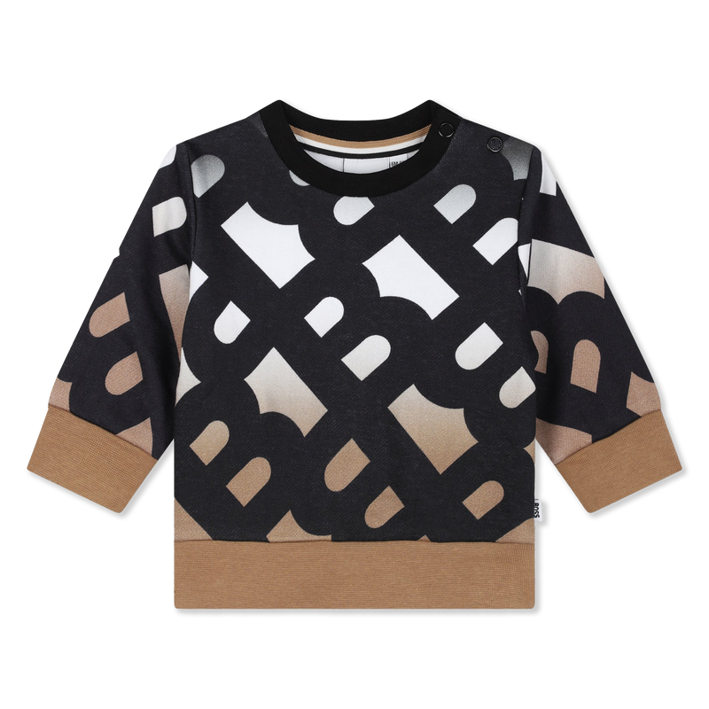 Dreifarbiger Sweater mit Print BOSS 
                        JUNGE