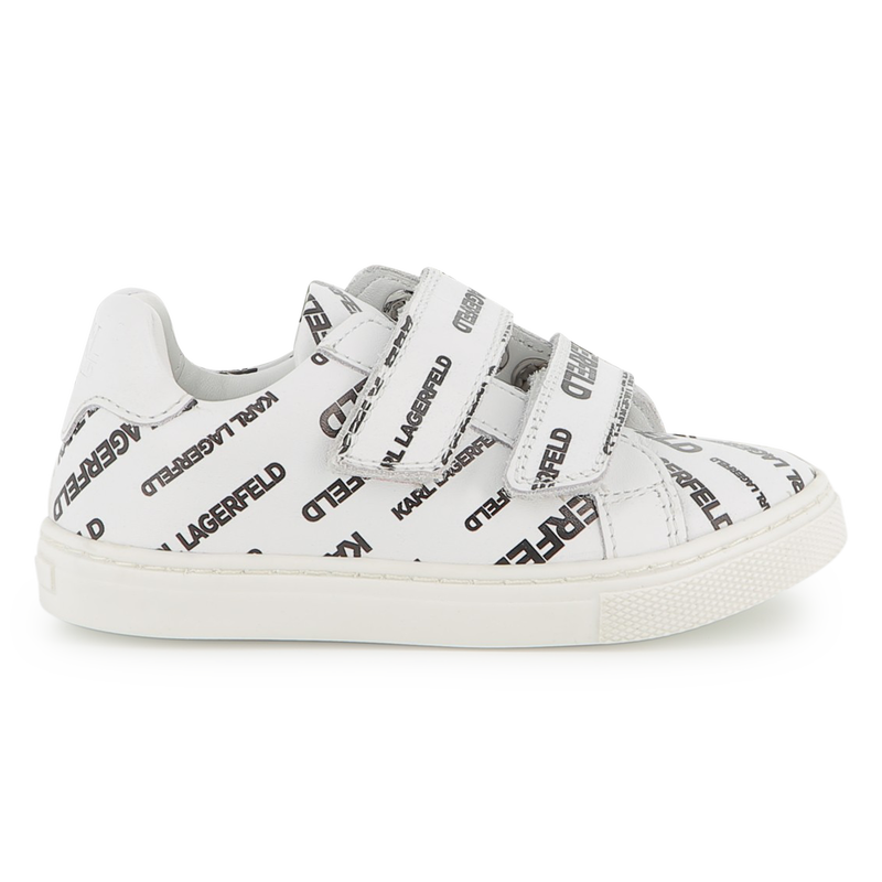 Ledersneaker mit Klett KARL LAGERFELD KIDS 
                        UNISEX