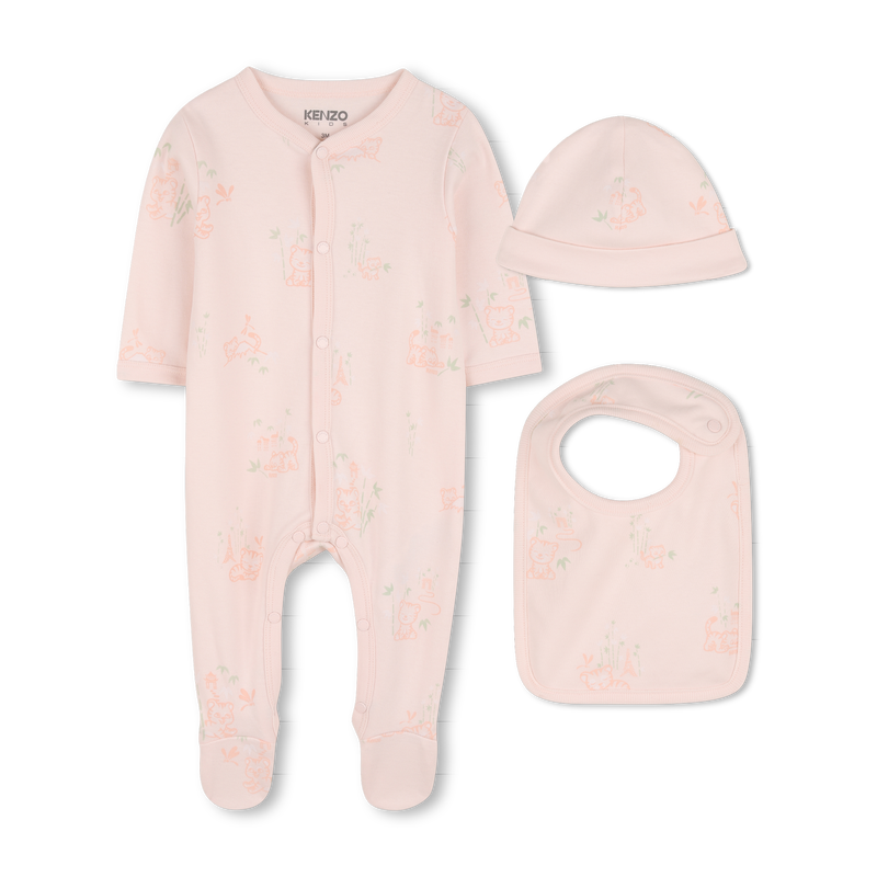 PAJAMA, HUT UND L&Auml;TZCHEN SET KENZO KIDS 
                        M&Auml;DCHEN