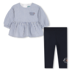 Bluse + Leggings Set KENZO KIDS 
                    M&Auml;DCHEN