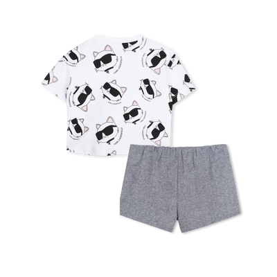 Set aus t-shirt und shorts KARL LAGERFELD KIDS M&Auml;DCHEN