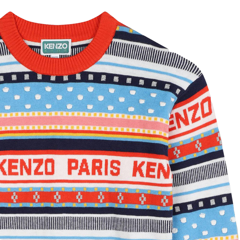 Jacquard-Strickkleid KENZO KIDS 
                        M&Auml;DCHEN