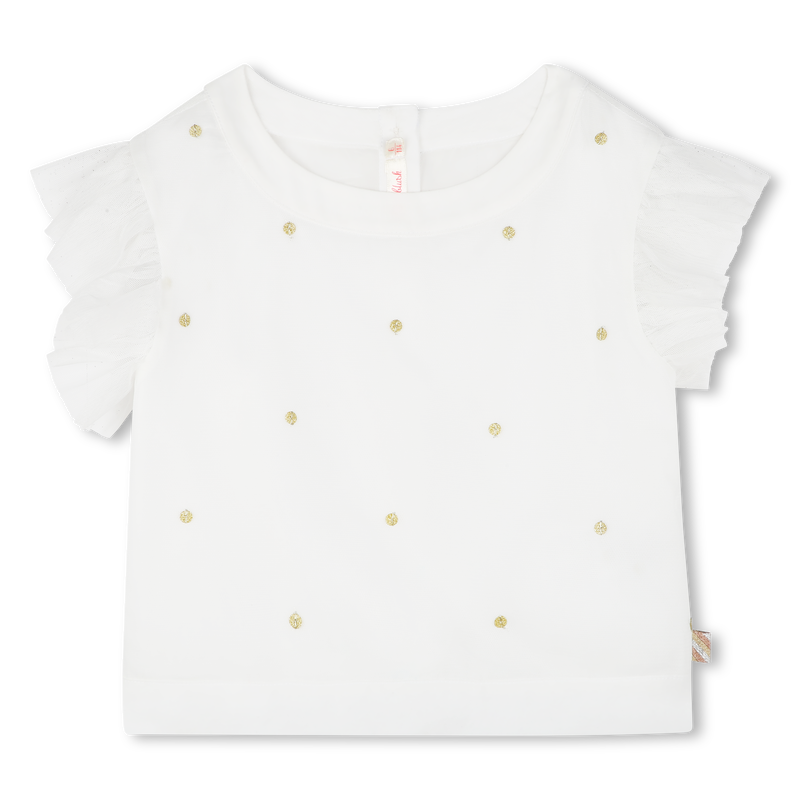 Bluse mit T&uuml;ll und Pailletten BILLIEBLUSH 
                        M&Auml;DCHEN