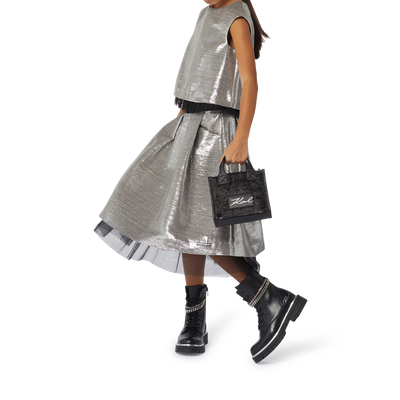 Metallic-Midi-Rock KARL LAGERFELD KIDS M&Auml;DCHEN