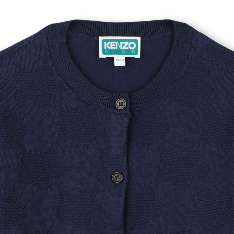 Unifarbiger Cardigan KENZO KIDS 
                        M&Auml;DCHEN