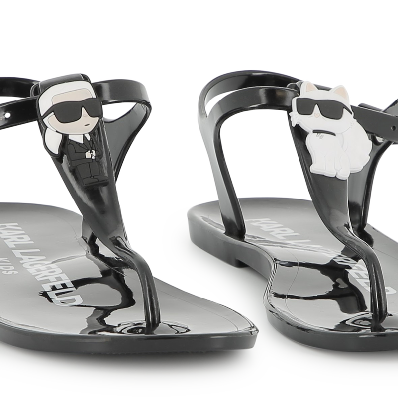 Schnallen-Sandalen mit Badge KARL LAGERFELD KIDS 
                        M&Auml;DCHEN