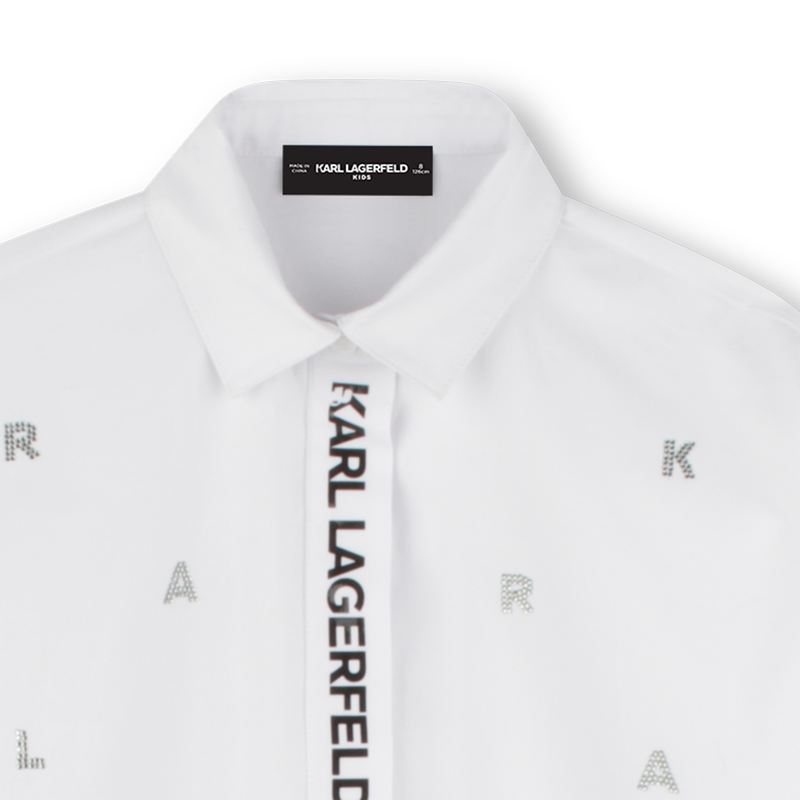 Lang&auml;rmeliges Hemdkleid KARL LAGERFELD KIDS 
                        M&Auml;DCHEN