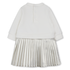 Lang&auml;rmeliges Kleid aus Bi-Material MICHAEL KORS 
                    M&Auml;DCHEN