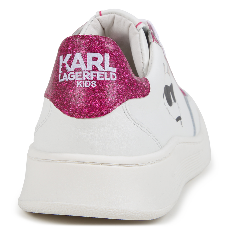 Ledersneaker mit Schn&uuml;rung KARL LAGERFELD KIDS 
                        M&Auml;DCHEN