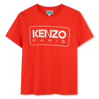 Kurz&auml;rmliges Baumwoll-T-Shirt KENZO KIDS 
                    JUNGE