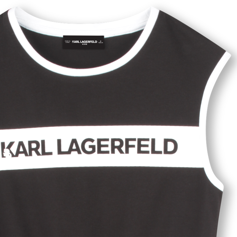 &Auml;rmelloses Kleid mit Taschen KARL LAGERFELD KIDS 
                        M&Auml;DCHEN