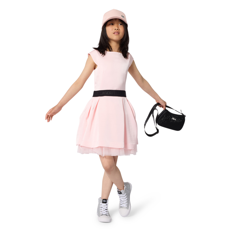 KLEID AUS SATIN KARL LAGERFELD KIDS 
                        M&Auml;DCHEN