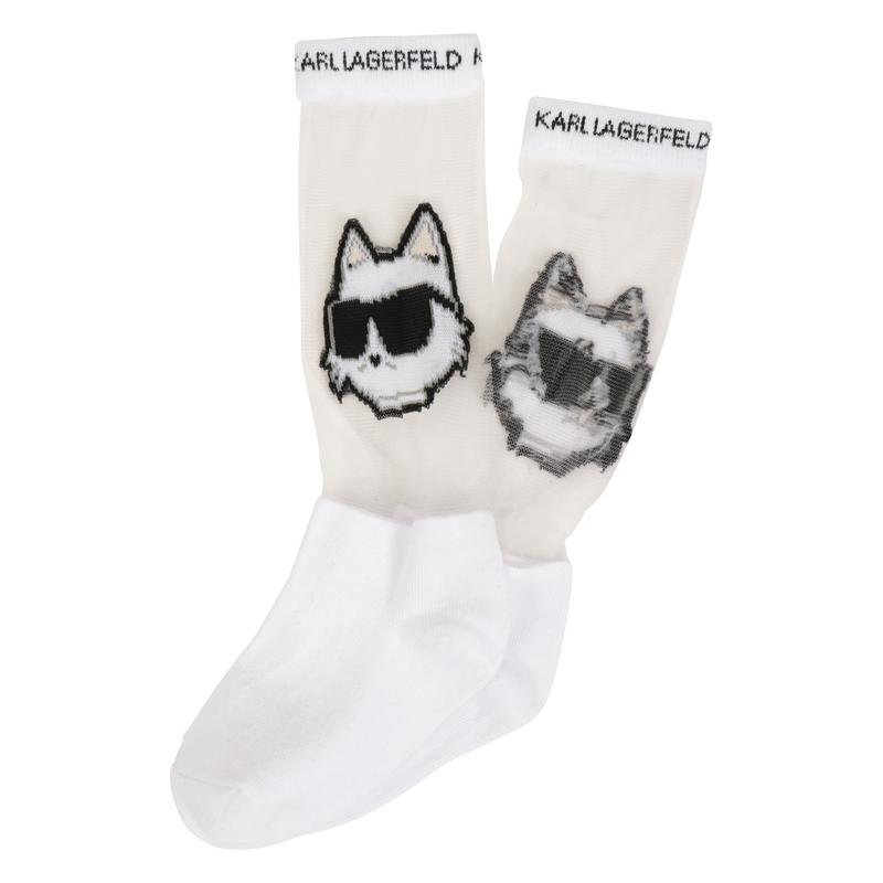 Socken mit Ajourmuster KARL LAGERFELD KIDS 
                        M&Auml;DCHEN