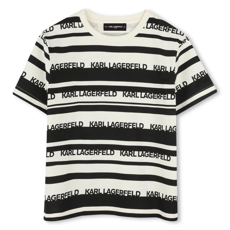 Gestreiftes T-Shirt KARL LAGERFELD KIDS 
                        JUNGE