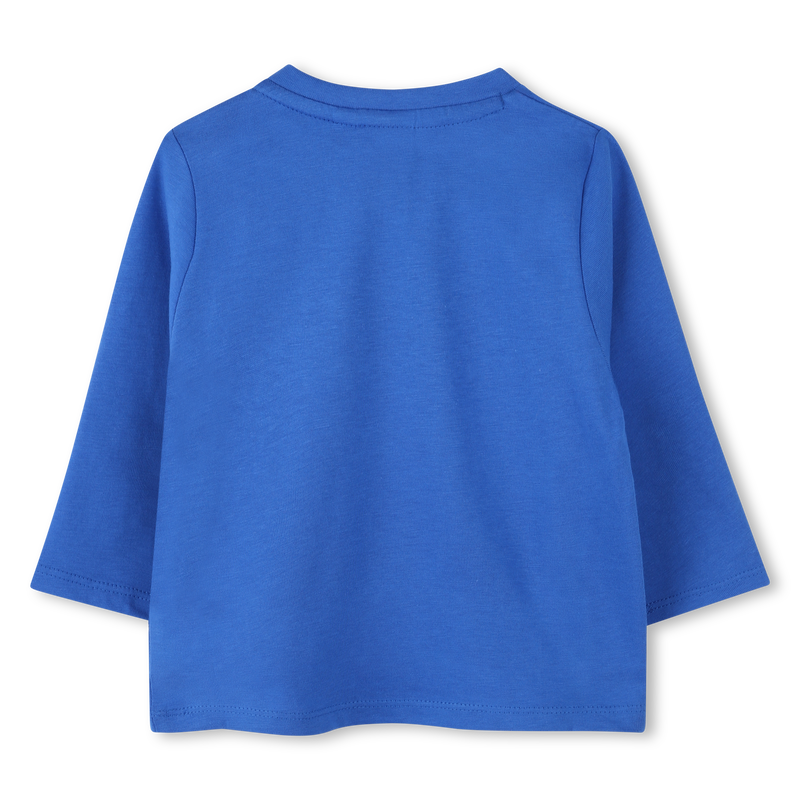 Baumwoll-Langarmshirt mit Logo BOSS 
                        JUNGE