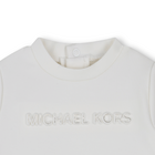 Lang&auml;rmeliges Kleid aus Bi-Material MICHAEL KORS 
                    M&Auml;DCHEN