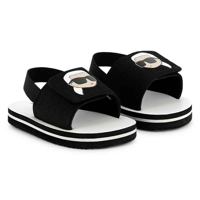 Leichte Sandalen mit Klett KARL LAGERFELD KIDS 
                        UNISEX