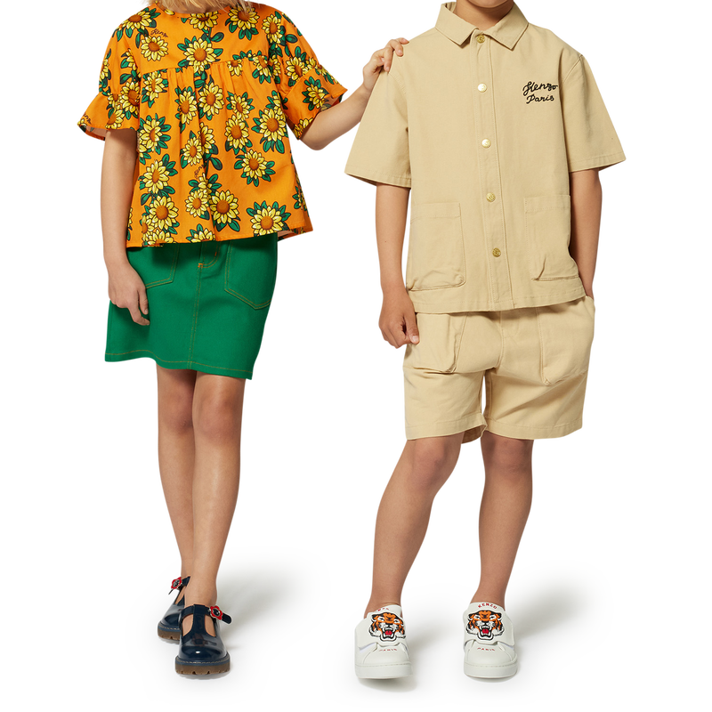 Wendbarer Baumwoll-Fischerhut KENZO KIDS 
                        UNISEX
