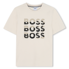 T-Shirt aus Baumwolle, HELL BEIGE, hi-res