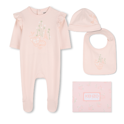 PAJAMA, HUT UND L&Auml;TZCHEN SET KENZO KIDS M&Auml;DCHEN