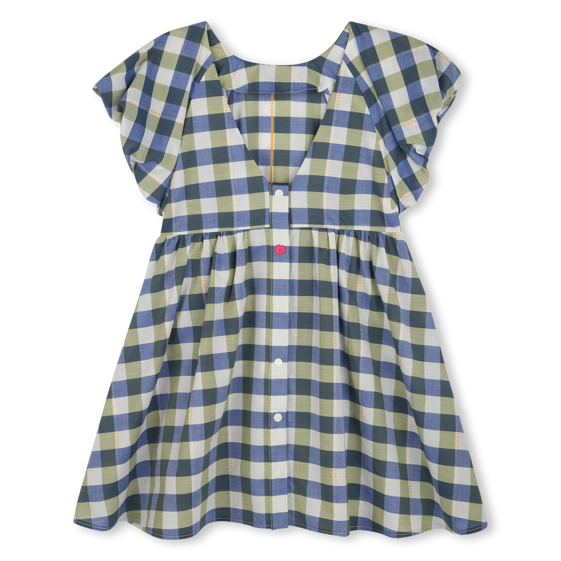 Baumwoll-Kleid mit Karomuster KENZO KIDS 
                        M&Auml;DCHEN