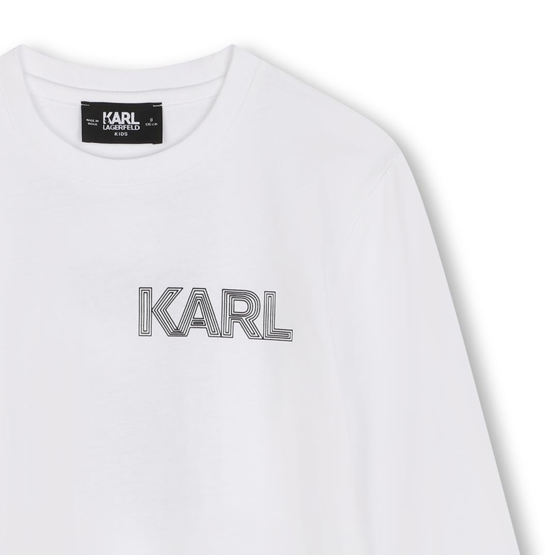 Lang&auml;rmliges Baumwoll-T-Shirt KARL LAGERFELD KIDS 
                        JUNGE