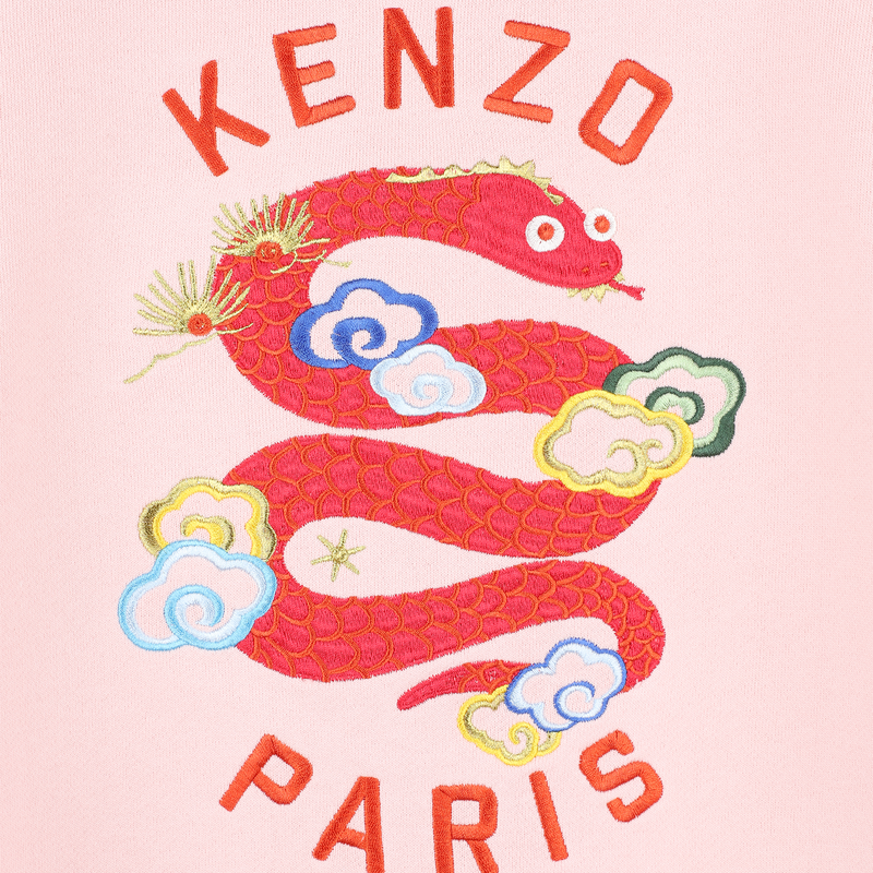 Gerades Kleid mit Stickereien KENZO KIDS 
                        M&Auml;DCHEN