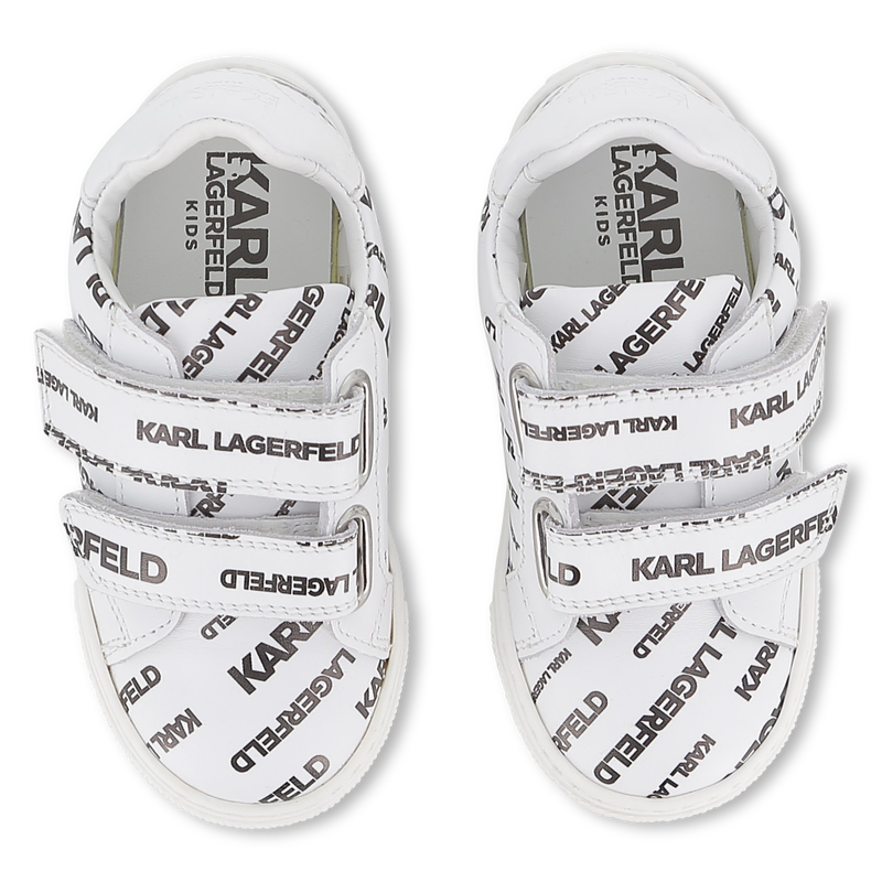 Ledersneaker mit Klett KARL LAGERFELD KIDS 
                        UNISEX
