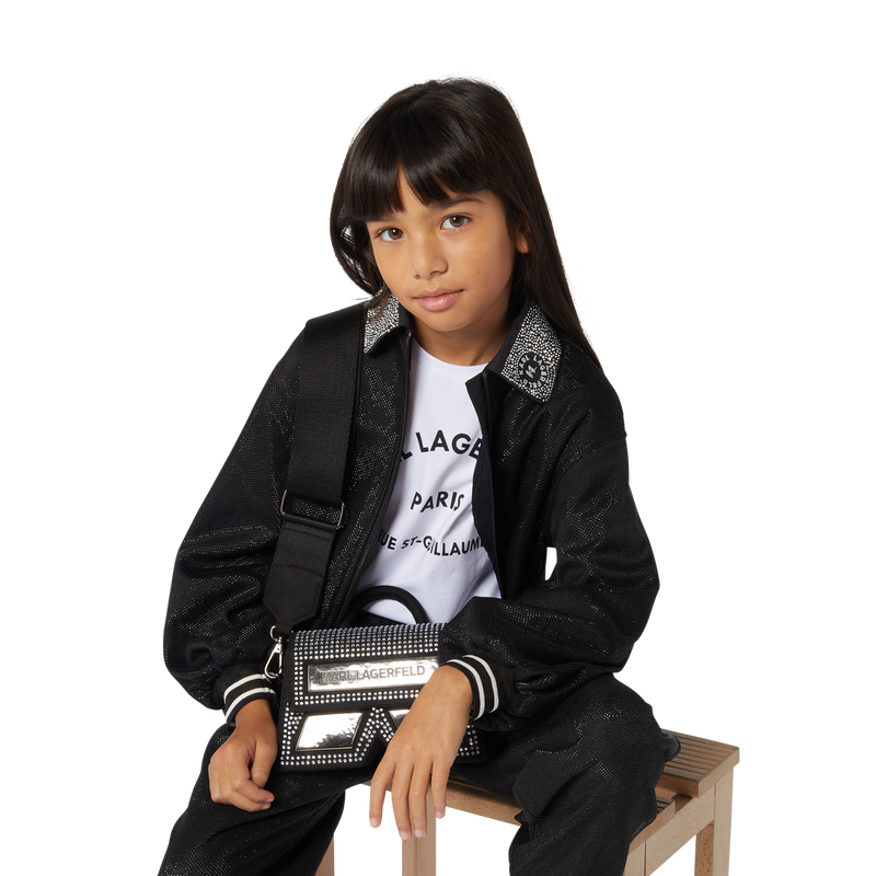 Sweatjacke mit Strasssteinen KARL LAGERFELD KIDS 
                        M&Auml;DCHEN