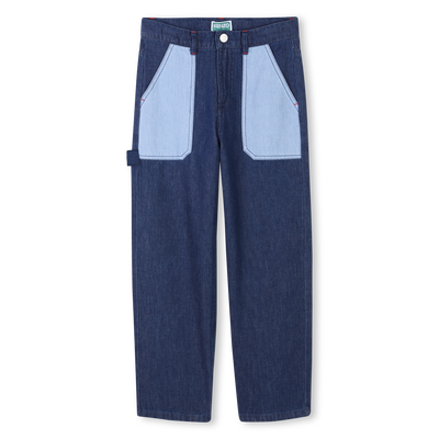 Bestickte Jeans mit Taschen KENZO KIDS JUNGE