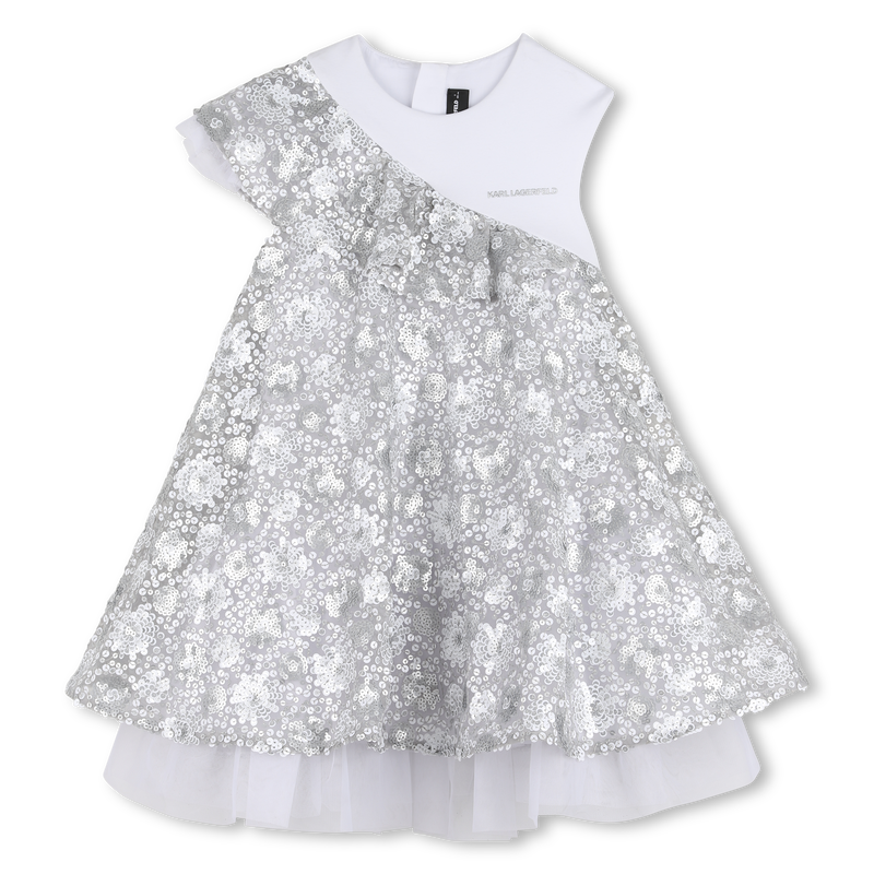 ZEREMONIENKLEID AUS BI-MATERIAL KARL LAGERFELD KIDS 
                        M&Auml;DCHEN