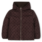 Wendbare Daunenjacke mit Kapuze, BRAUN, hi-res