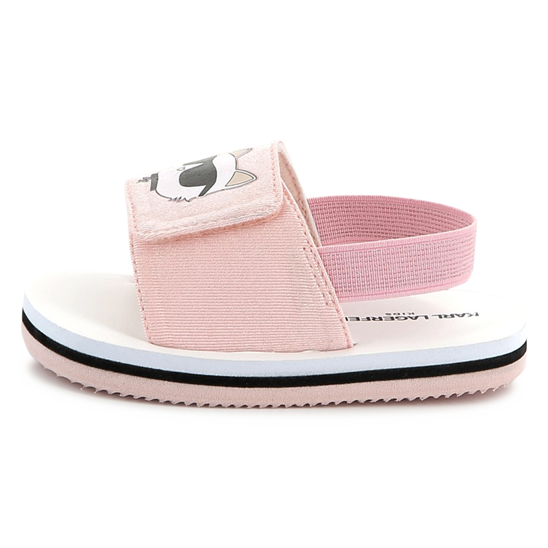 Leichte Sandalen mit Klett KARL LAGERFELD KIDS 
                        UNISEX