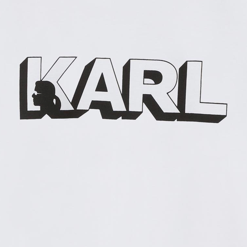 Kurz&auml;rmliges Baumwoll-Shirt KARL LAGERFELD KIDS 
                        JUNGE