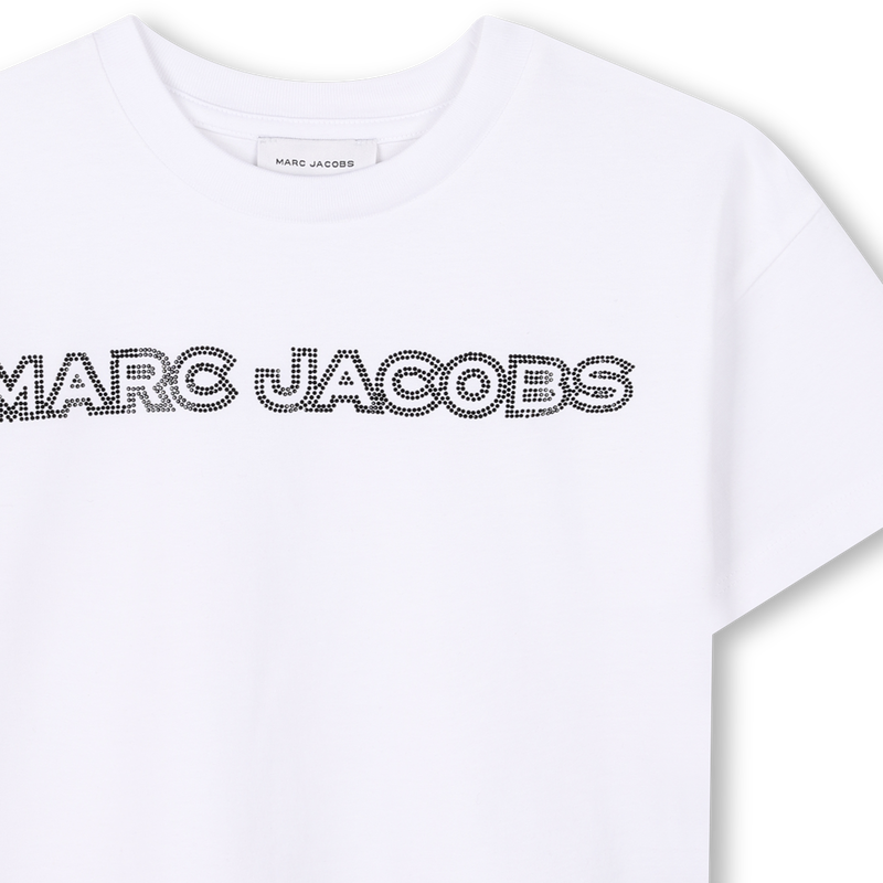 Kurzes T-Shirt mit Strass MARC JACOBS 
                        M&Auml;DCHEN