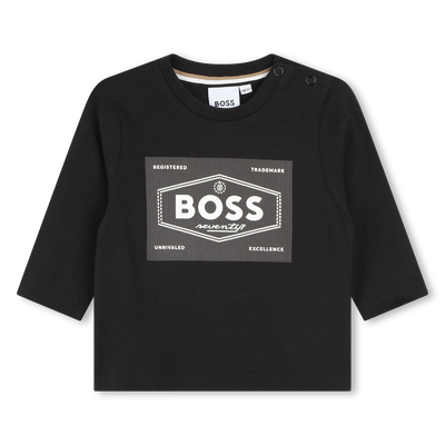 Baumwoll-Langarmshirt BOSS JUNGE