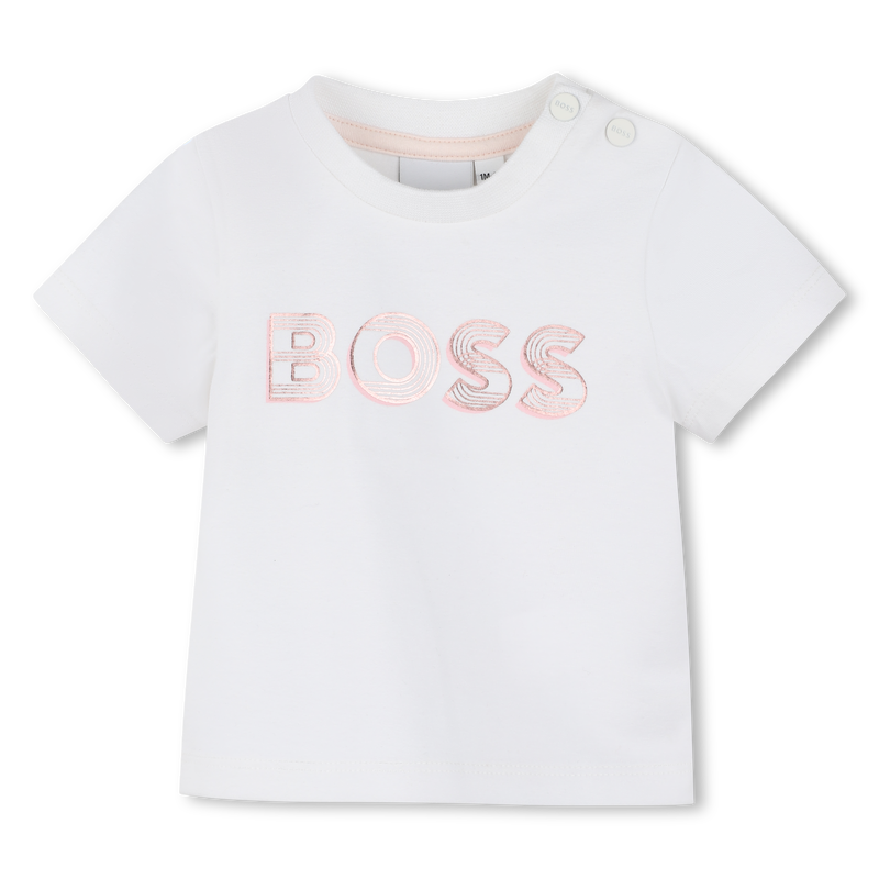 T-Shirt mit gl&auml;nzendem Druck BOSS 
                        M&Auml;DCHEN