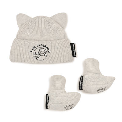 M&uuml;tze und Socken Set KARL LAGERFELD KIDS UNISEX