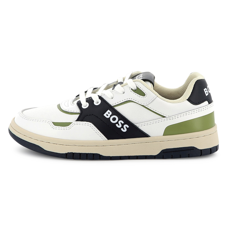 Schn&uuml;rsneaker aus Materialmix BOSS 
                        JUNGE