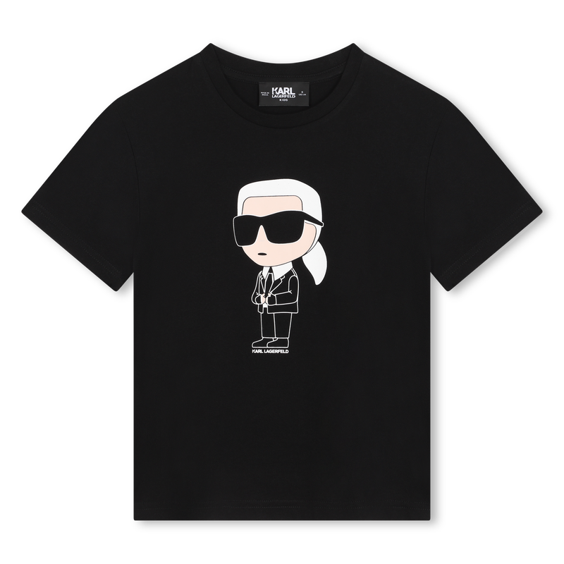 Kurz&auml;rmliges Baumwoll-Shirt KARL LAGERFELD KIDS 
                        JUNGE