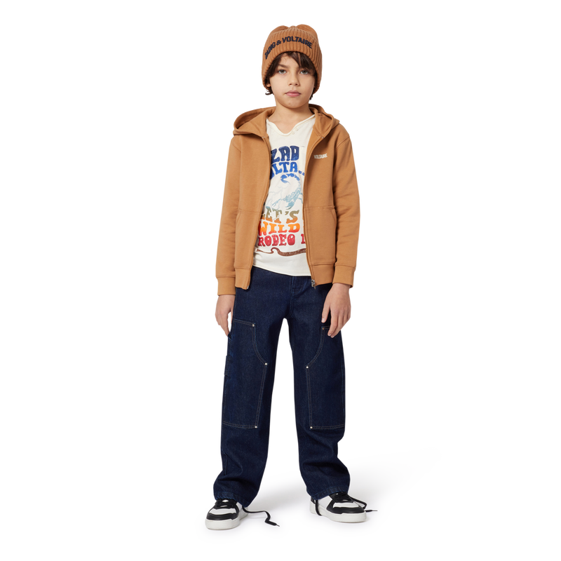 Weite Jeans mit Steppn&auml;hten ZADIG & VOLTAIRE 
                        JUNGE