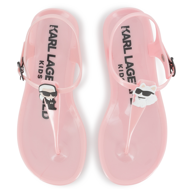 Schnallen-Sandalen mit Badge KARL LAGERFELD KIDS 
                        M&Auml;DCHEN