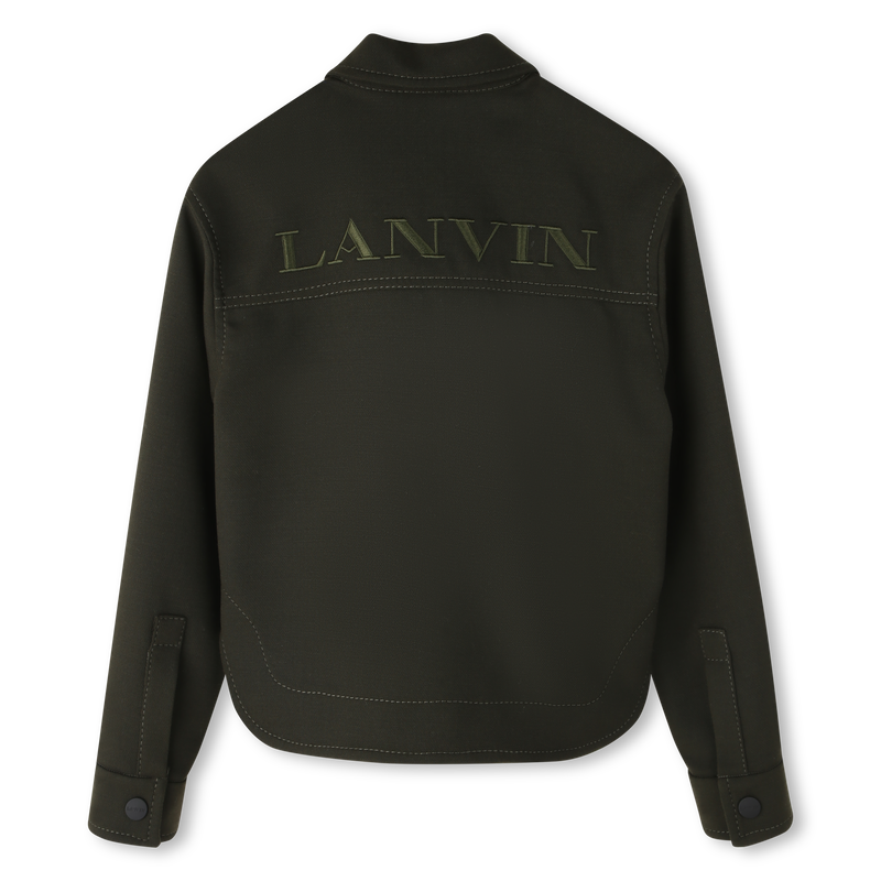 Besticktes bedrucktes Hemd mit Lai-Logo LANVIN 
                        MÄDCHEN