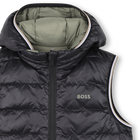 Daunenjacke mit Kapuze in Flann-Optik BOSS 
                    JUNGE