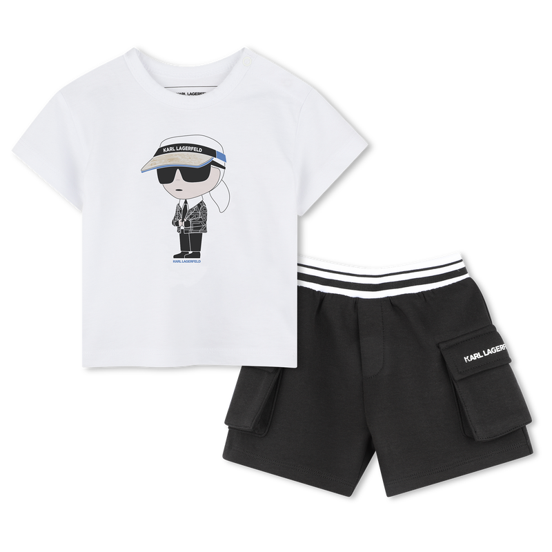 Set aus Shorts und T-Shirt KARL LAGERFELD KIDS 
                        JUNGE