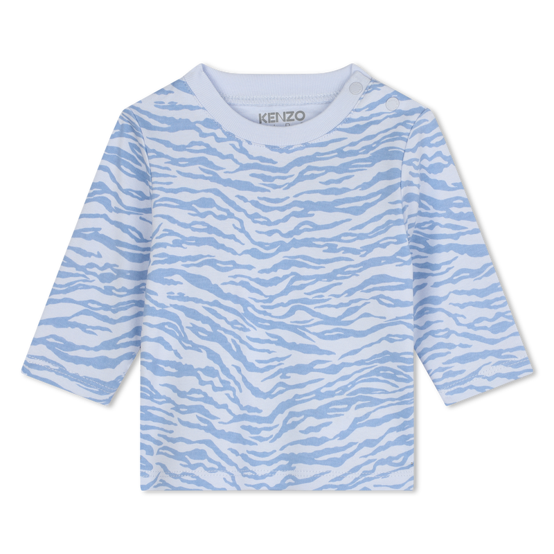 T-Shirt und Baumwoll-Latzhose KENZO KIDS 
                        JUNGE
